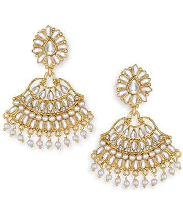 Spargz Traditional Gold Plated Kundan Dangle Earring For Women aier_1471