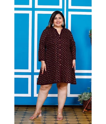 Swasti Women's Cotton Blend Tunic ( Purple )