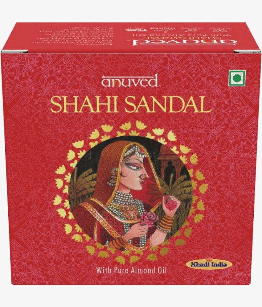 Anuved Beauty pure Sandalwood for Soft & Glowing Skin Bathing Bar for All Skin Type ( Pack of 6 )