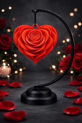 Rose Heart Ornament with Stand  A Daily Reminder of True Love