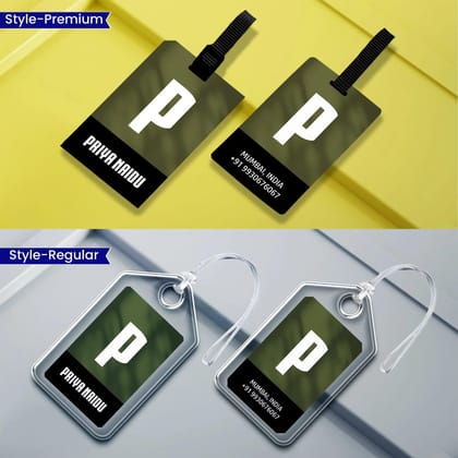 Personalized Luggage Tags - Tag My Initial Design-Regular Bag Tags / Set of 2