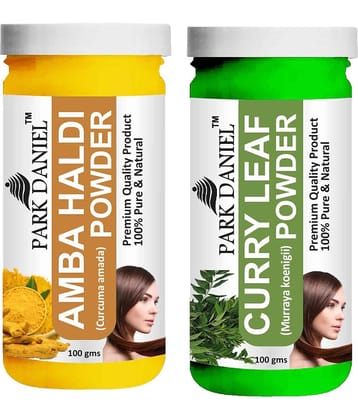 Park Daniel Amba Haldi and Curry Leaf Powder Deep Repair Hair Mask For Damaged Hair Pack of 2 of 100 Grams(200 Grams)