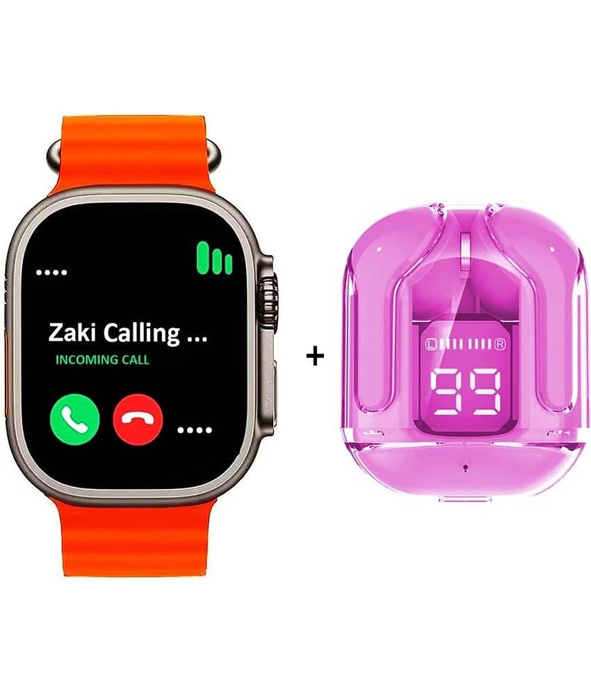 Retailstore Digital Display Earbuds Combo Multicolor Smart Watch