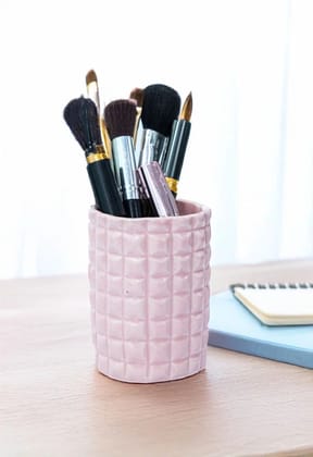 Ceramic Pink Square Shape Multipurpose Holder Stand