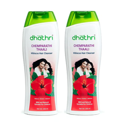 Dhathri Chemparathi Thaali To Cleanse Hair & Scalp, Natural Hair Shampoo For Soft And Shiny Hair & All Hair Types, 200Ml (Pack Of 2)