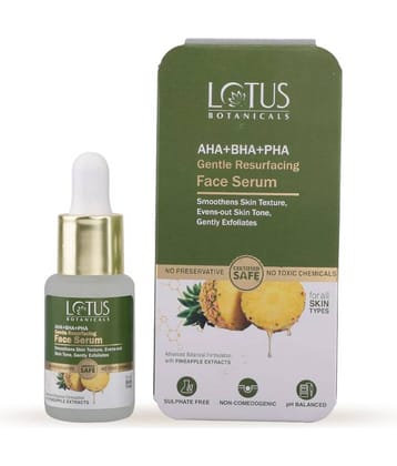 Lotus Botanicals AHA+BHA+PHA & Pineapple Gentle Resurfacing Face Serum 14ml