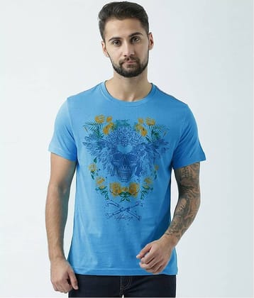 Huetrap Pack of 1 Cotton Regular Fit Men's T-Shirt ( Turquoise )
