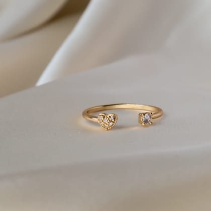 Heart Thin 18K Gold Plated Ring