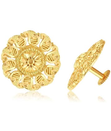 Traditional wear South Screw back alloy Gold Plated Stud Earring for Women and Girls