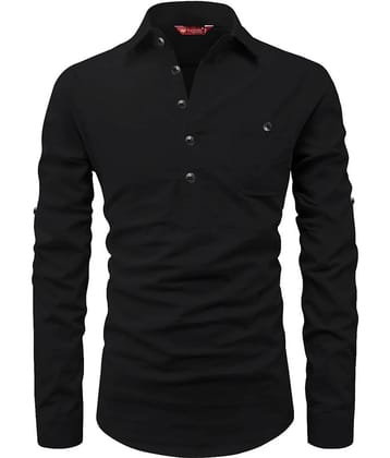 Yugnik White Cotton Men's Shirt Style Kurta ( Pack of 1 )