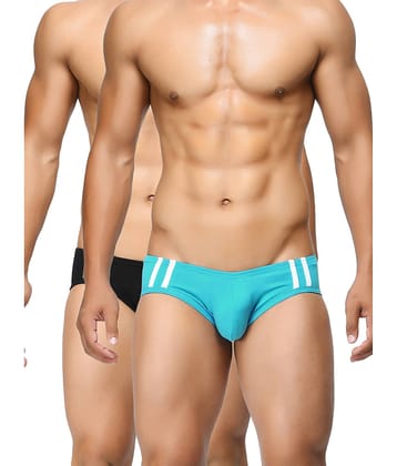 BASIICS By La Intimo Pack of 2 Cotton Briefs For Men's ( Multi )