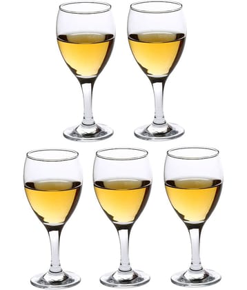 Afast Wine  Glasses Set,  250 ML - (Pack Of 5)