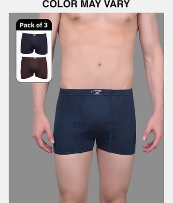 Pack of 3 Dollar Multicolor MLHTR-01-AST4-PO3 Cotton Men's Trunks
