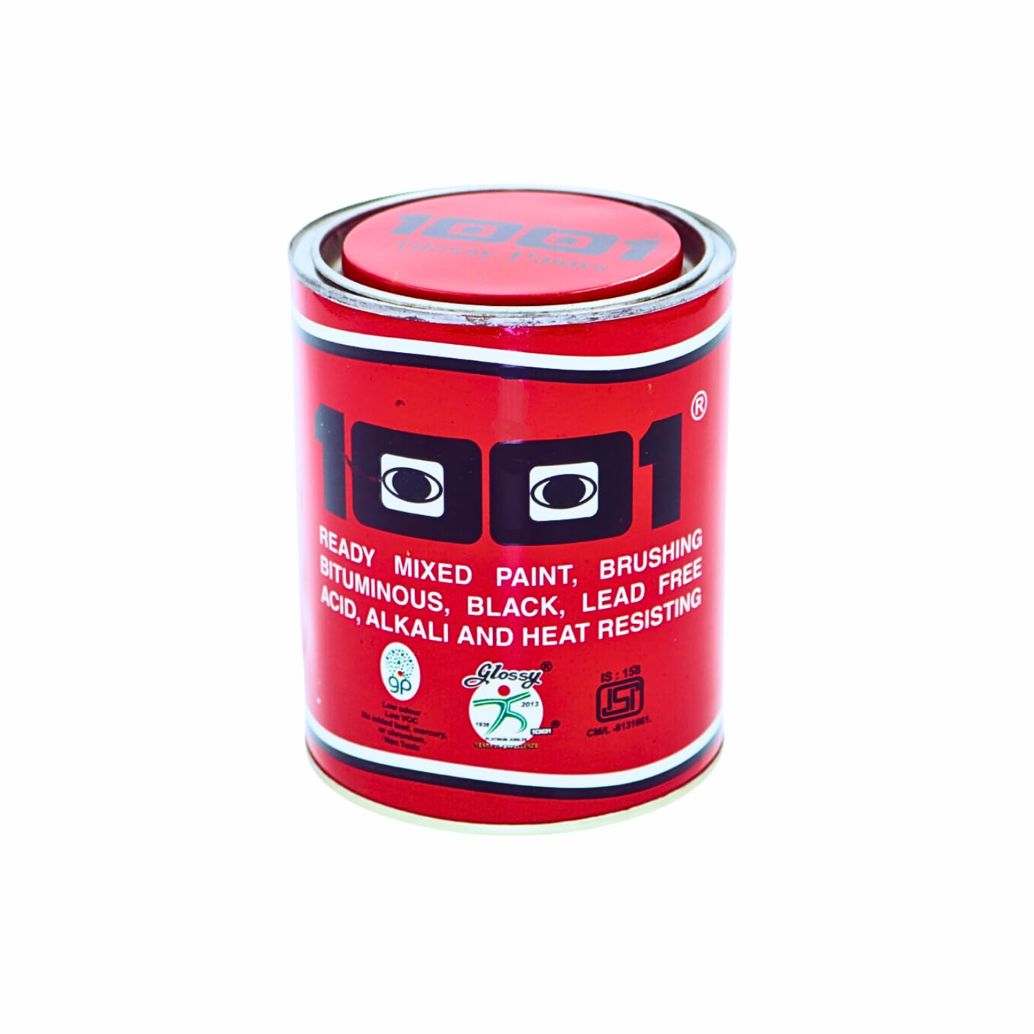 1001 Ready Mixed Paint, RMP Brushing Bituminous, Black, Lead Free, Acid, Alkali and Heat Resisting ST - IS:158 Certified | WATERPROOFING & PROTECTIVE COATING | READY TO USE / EASY TO USE | GENERAL PURPOSE ANTICORROSIVE COATING BLACK (500ml)
