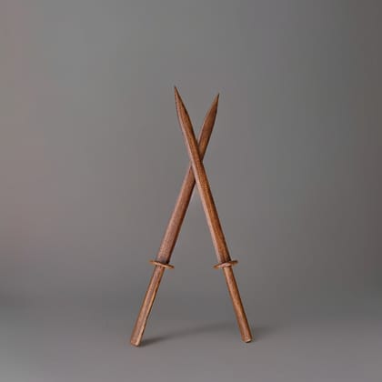 Handcrafted Japanese Origin Wooden Showpiece for Decor in Natural Finish