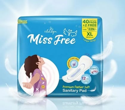 Miss Free Feather Touch Premium Sanitary Pads XL42 Miss Free Feather Touch Premium Sanitary Pads XL42