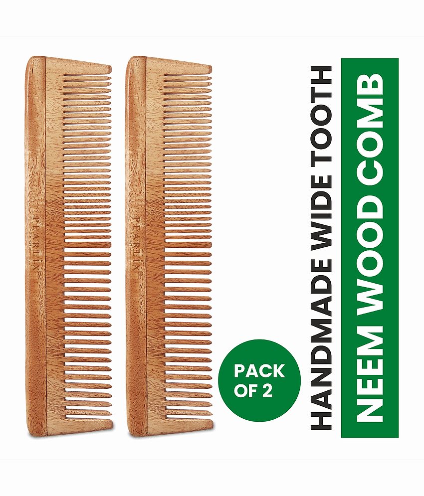 PEARLIX Wide Tooth Comb For All Hair Types ( Pack of 2 )
