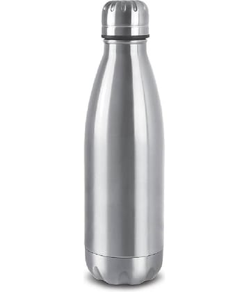 Dynore Water Bottle, 1 Litre Silver Stainless Steel Cola Water Bottle 1000 mL ( Set of 1 )