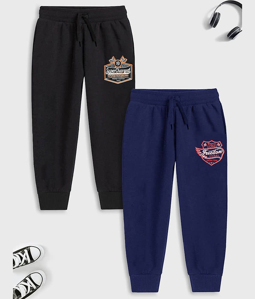 Trampoline Pack of 2 Boys Cotton Blend Trackpant ( Multicolor )