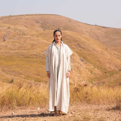 Flavia Set Grey Khadi-S