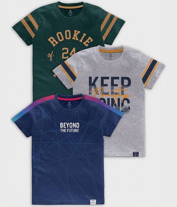 CODEZ Pack of 3 Boys Cotton Blend Polo T-Shirt ( Multicolor )