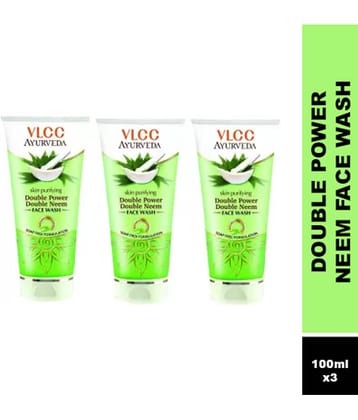 Vlcc Ayurveda Skin Purifying Double Power Double Neem Face Wash 100Ml(Pack Of 3)