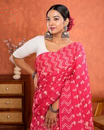 Jaipur Hand Block Print Saree