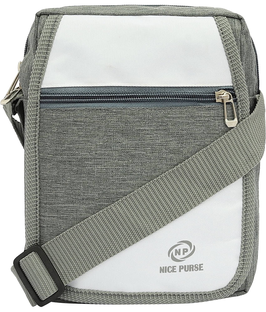 Nice Purse Grey Solid Messenger Bag