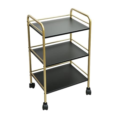 3 Tier Metal Rolling Trolley Cart Stand with Wheels