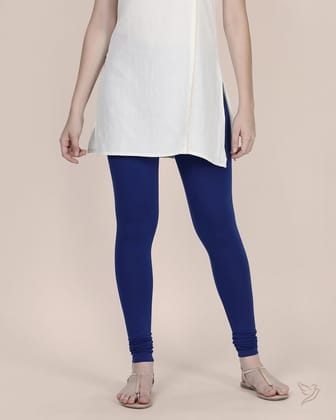 Cotton Churidar Legging - Ink Blue-S / Ink Blue