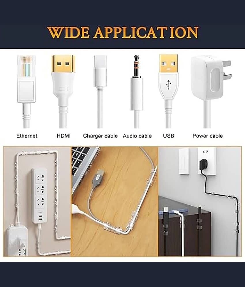 Self Adhesive Cable Clips, Cord Organizer, Cable Holder