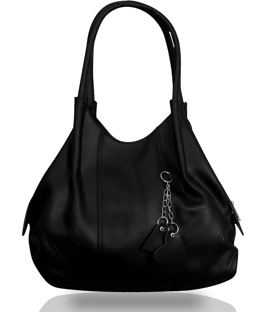Fostelo Black Faux Leather Shoulder Bag