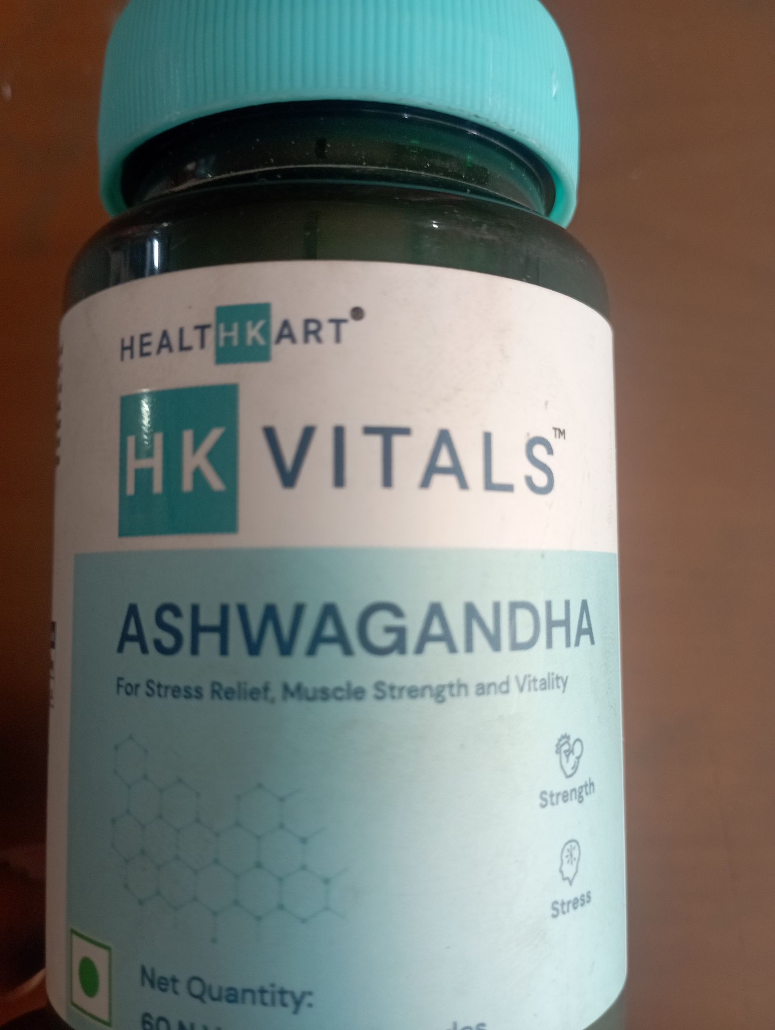 HK vitals ashwagandha for stress relief muscle strength and vitality 60n