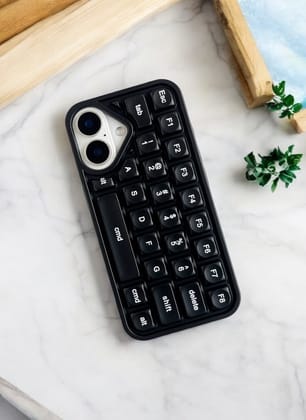 Black Kawaii Keypop Case for iPhone 16