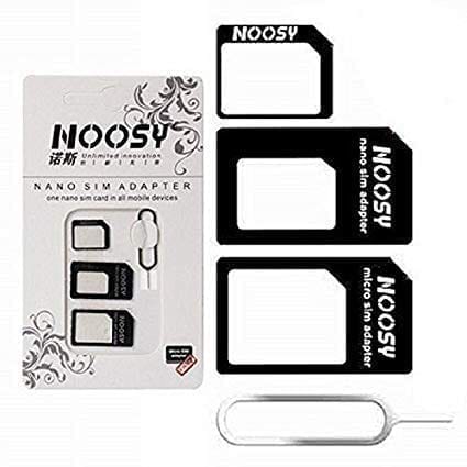 Genric Noosy 4-in-1 Nano Sim Card Adapter with Sim-Ejector Pin