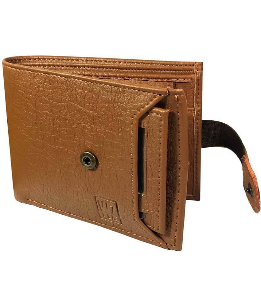 WENZEST - Tan Faux Leather Men's Regular Wallet ( Pack of 1 )