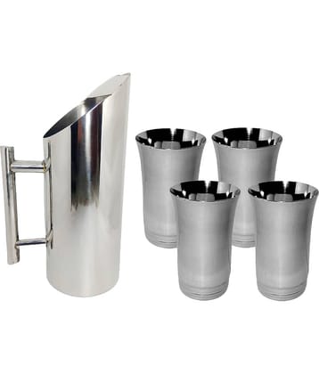 A & H ENTERPRISES Water Jug Daily Use Stainless Steel Jug and Glass Combo 1500 mL