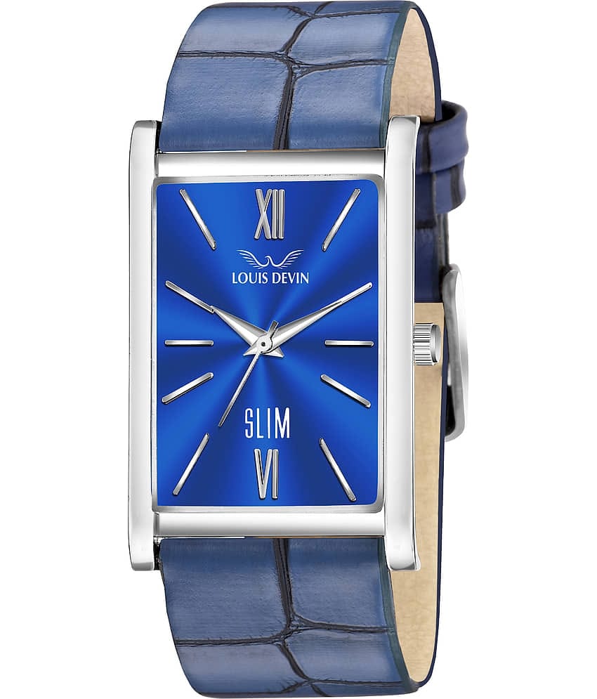 LOUIS DEVIN - Blue Leather Analog Men's Watch