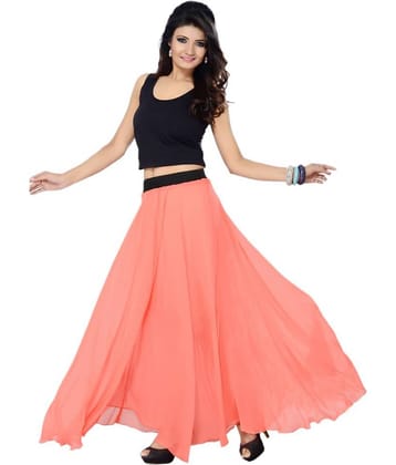 Sttoffa Georgette A-Line Skirt - Orange
