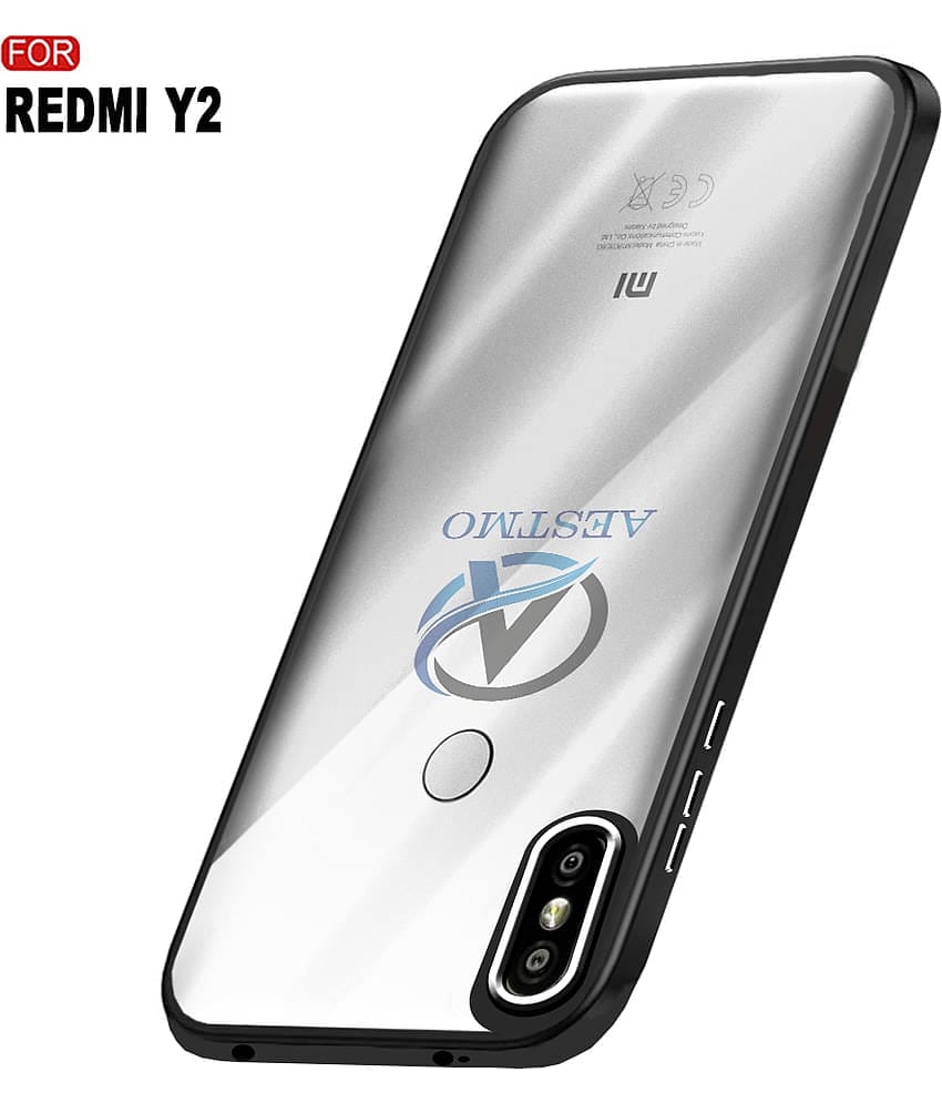 AESTMO - Transparent Polycarbonate Plain Cases Compatible For Xiaomi Redmi Y2 ( Pack of 1 )