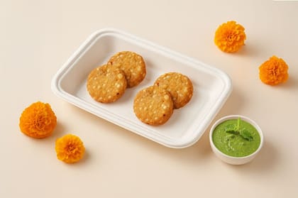 Sabudana Vada (4 Pcs) & Green Chutney