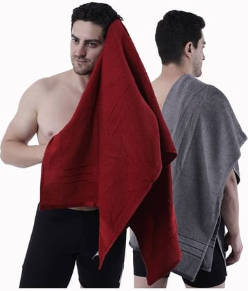 Dollar Cotton Striped 500 -GSM Bath Towel ( Pack of 2 ) - Multicolor