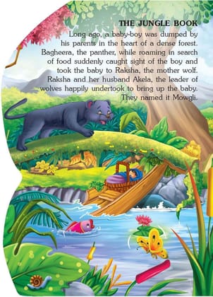 Dreamland Publications The Jungle Book Wonderful Shape Story Board Books for Age 4 -6 Years | 12 Pages Board Book [Board book] Dreamland Publications [Board book] Dreamland Publications