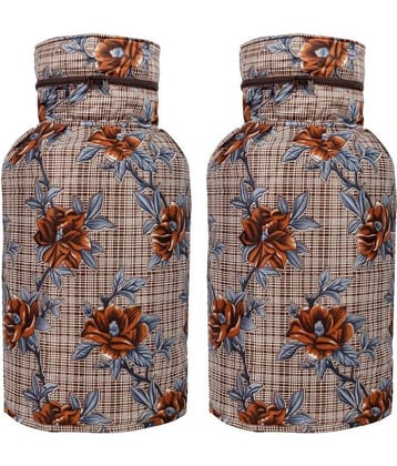 E-Retailer Set of 2 Polyester Brown Cylinder Cover