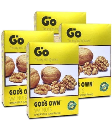 Go Walnut Baker''s Nuts - Small Pieces for Bakery Creations, 1KG (250G X 4)