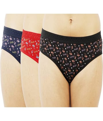 Ladyland Pack of 3 Cotton Briefs For Women ( Multicolor )