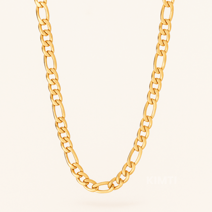 18k Gold Plated Figaro Gold Men Chain