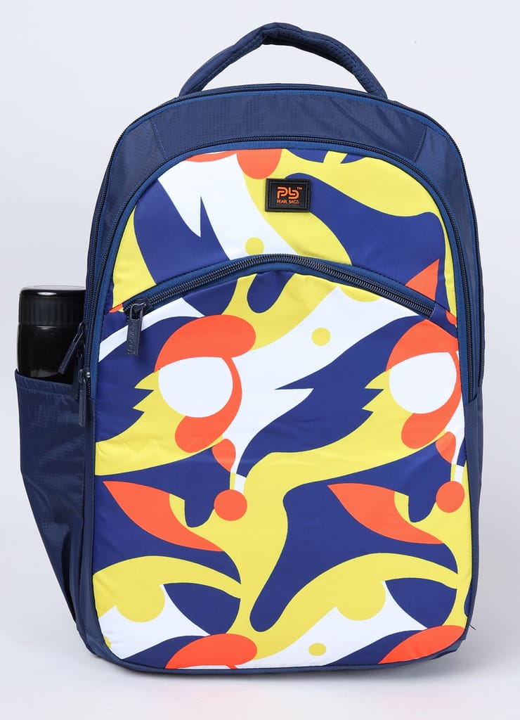 PB Pearlbags MANOR 20L Printed Casual Backpack,3 Compartment,Premium Fabric,Water Resistant Anti Theft,School & College Bag for Boys and Girls,Office & Travel Bag for Men and Women,48X30X14 Cms