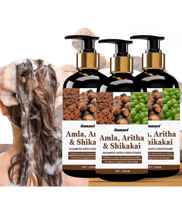 Sonavi Nourishment Shampoo & Conditioner 200 ml ( Pack of 3 )