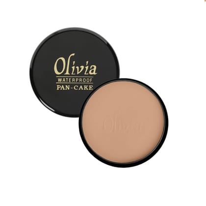 Olivia Pan Cake 100% Waterproof 25g | Full Coverage Makeup Base | Smudge-Proof & Sweat-Resistant | Long-Lasting Velvety Finish | Hides Blemishes | For All Skin Types | Natural Honey - 24 Olivia Pan Cake 100% Waterproof 25g | Full Coverage Makeup Base | S